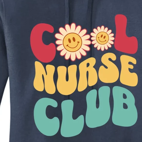 Cool Nurse Club Registered Nurse Student Groovy Retro Rn Gift Women's Pullover Hoodie