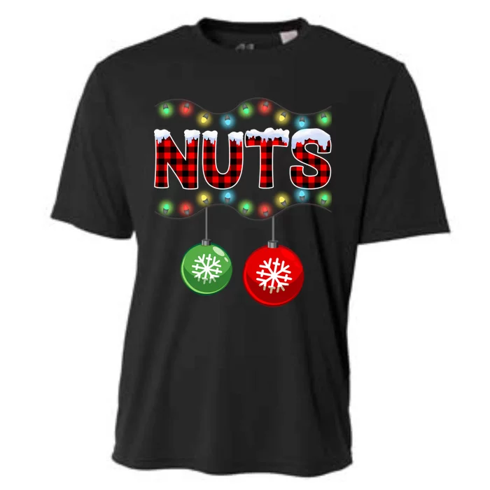 Chest Nuts Christmas Lights Matching Couple Chestnuts Xmas Funny Gift Cooling Performance Crew T-Shirt