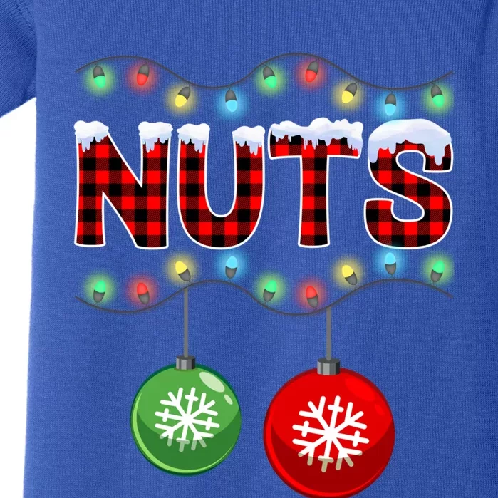 Chest Nuts Christmas Lights Matching Couple Chestnuts Xmas Funny Gift Baby Bodysuit