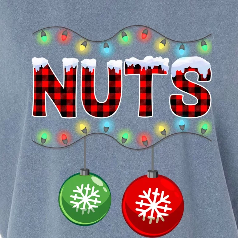 Chest Nuts Christmas Lights Matching Couple Chestnuts Xmas Funny Gift Garment-Dyed Women's Muscle Tee