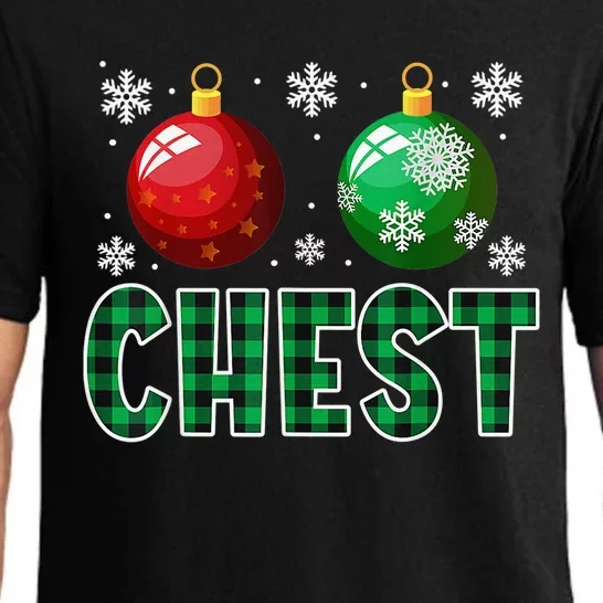 Chest Nuts Christmas  Matching Couple Chestnuts Funny Pajama Set