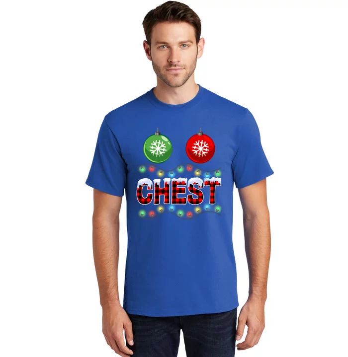 Chest Nuts Christmas Lights Xmas Matching Couple Chestnuts Cute Gift Tall T-Shirt