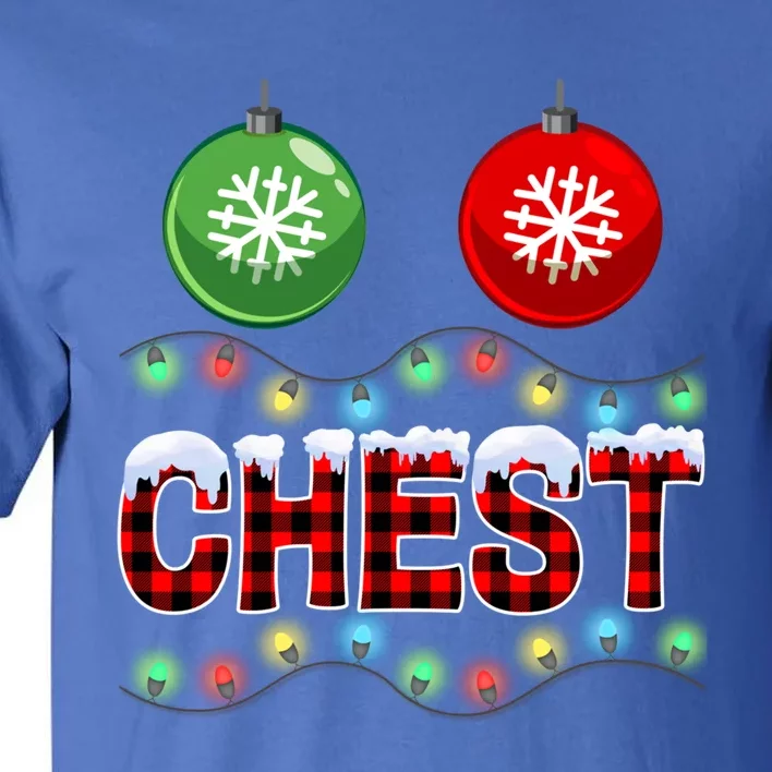 Chest Nuts Christmas Lights Xmas Matching Couple Chestnuts Cute Gift Tall T-Shirt