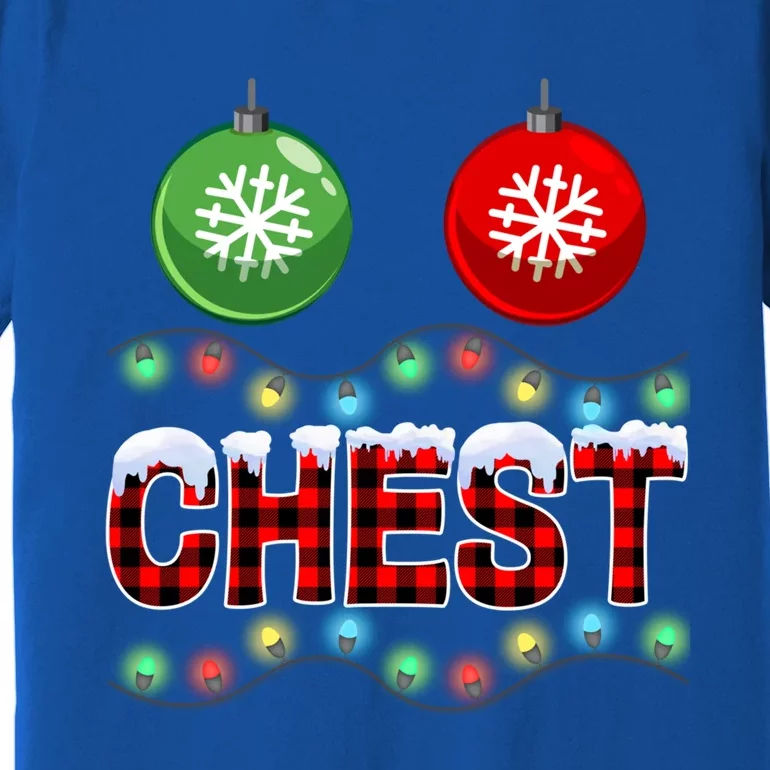 Chest Nuts Christmas Lights Xmas Matching Couple Chestnuts Cute Gift Premium T-Shirt