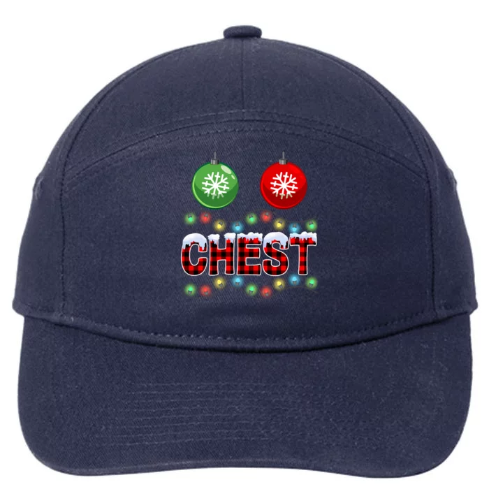 Chest Nuts Christmas Lights Xmas Matching Couple Chestnuts Cute Gift 7-Panel Snapback Hat