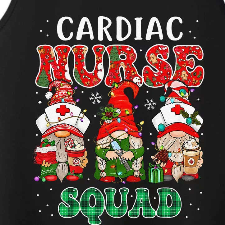 Cardiac Nurse Cute Christmas Gnomes Costume Cardiology Nurse Performance Tank