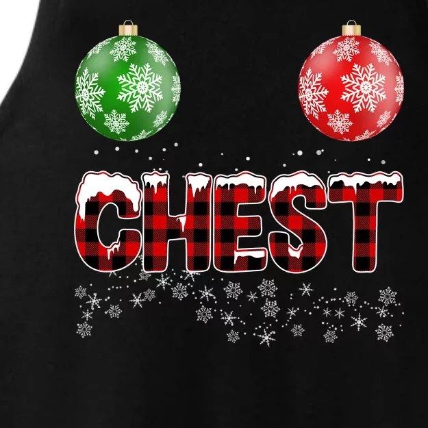 Chest Nuts Christmas Matching Couple Chestnuts Ladies Tri-Blend Wicking Tank