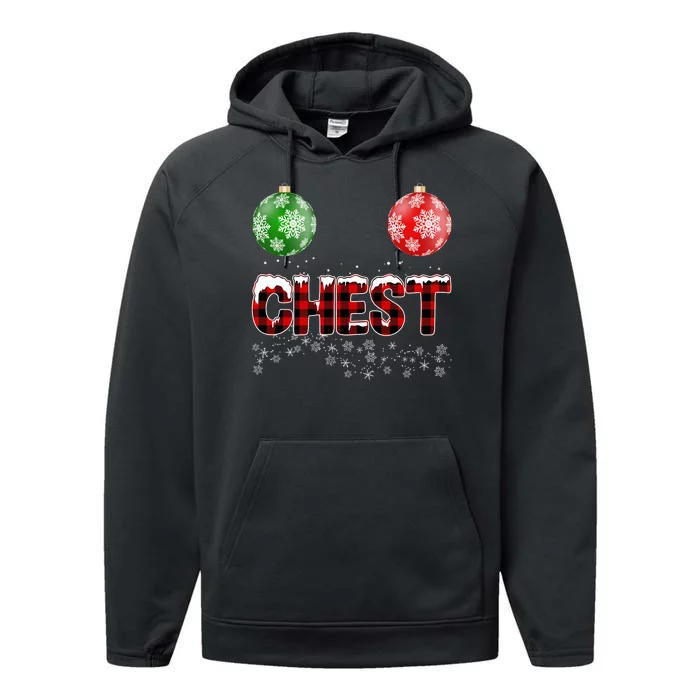 Chest Nuts Christmas Matching Couple Chestnuts Performance Fleece Hoodie