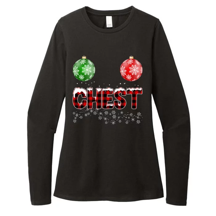 Chest Nuts Christmas Matching Couple Chestnuts Womens CVC Long Sleeve Shirt