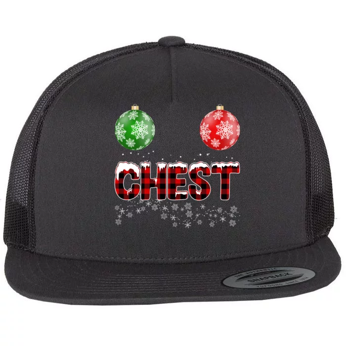 Chest Nuts Christmas Matching Couple Chestnuts Flat Bill Trucker Hat