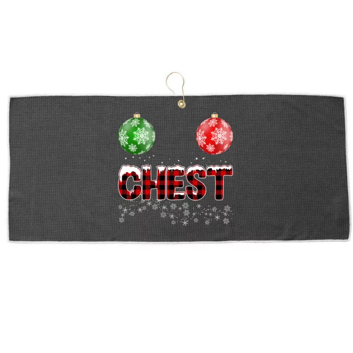 Chest Nuts Christmas Matching Couple Chestnuts Large Microfiber Waffle Golf Towel