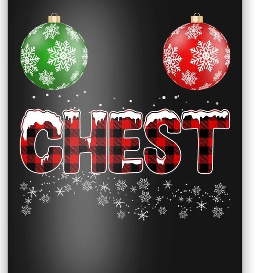 Chest Nuts Christmas Matching Couple Chestnuts Poster
