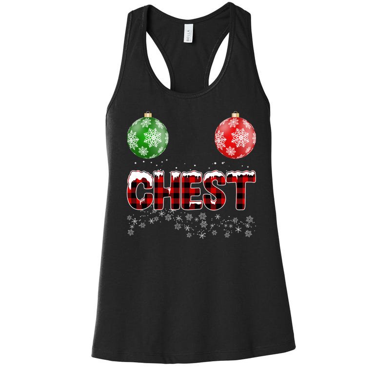 Chest Nuts Christmas Matching Couple Chestnuts Women's Racerback Tank