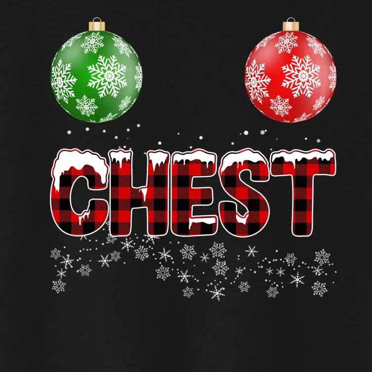 Chest Nuts Christmas Matching Couple Chestnuts Women's Crop Top Tee