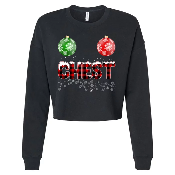 Chest Nuts Christmas Matching Couple Chestnuts Cropped Pullover Crew