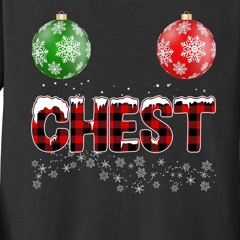 Chest Nuts Christmas Matching Couple Chestnuts Kids Long Sleeve Shirt