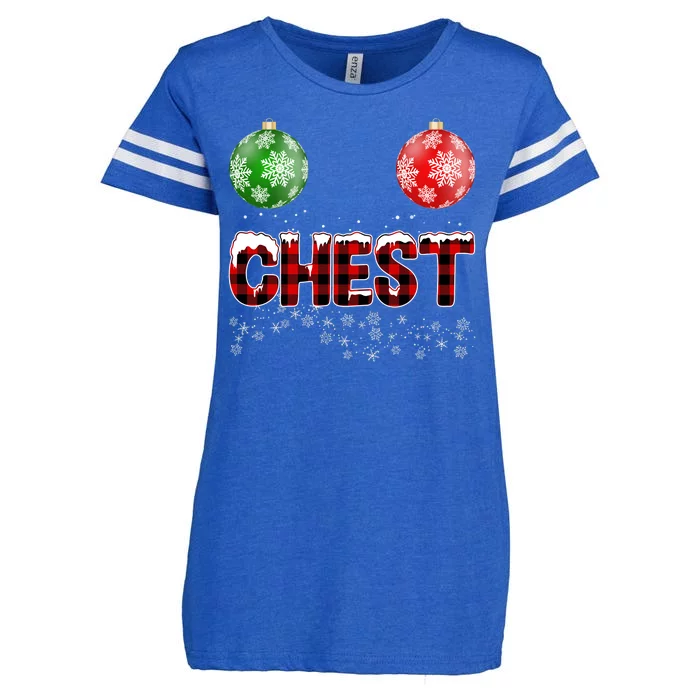 Chest Nuts Christmas Matching Couple Chestnuts Enza Ladies Jersey Football T-Shirt