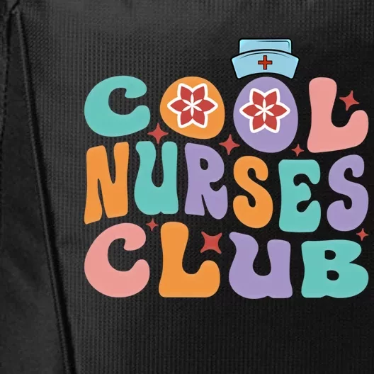 Cool Nurses Club Future Nurse Life Groovy Retro Funny Cute Gift City Backpack