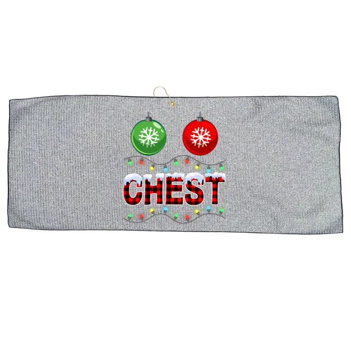 Chest Nuts Christmas Lights Xmas Matching Couple Chestnuts Cute Gift Large Microfiber Waffle Golf Towel