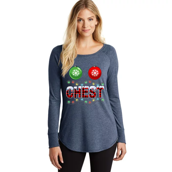 Chest Nuts Christmas Lights Xmas Matching Couple Chestnuts Cute Gift Women's Perfect Tri Tunic Long Sleeve Shirt