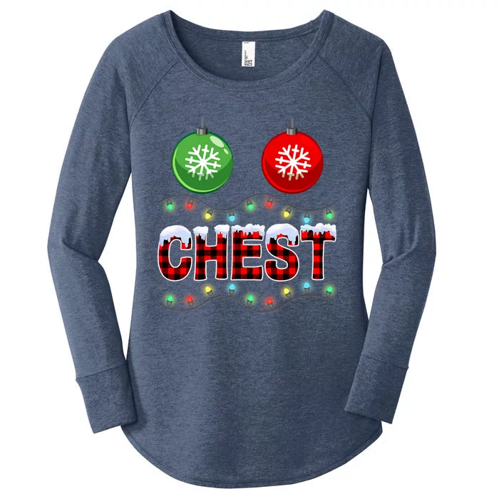 Chest Nuts Christmas Lights Xmas Matching Couple Chestnuts Cute Gift Women's Perfect Tri Tunic Long Sleeve Shirt