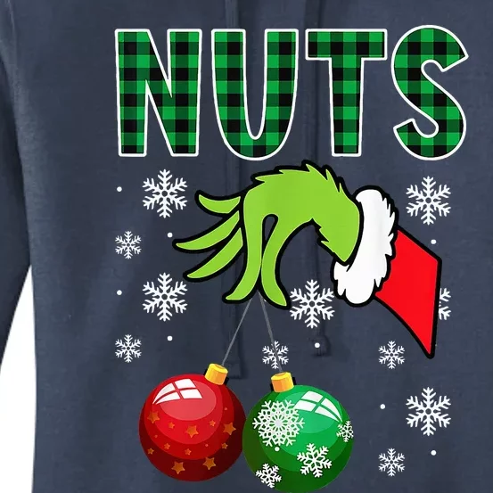 Chest Nuts Christmas  Funny Matching Couple Chestnuts Women's Pullover Hoodie