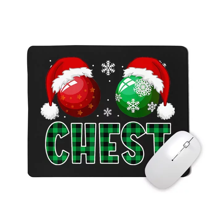 Chest Nuts Christmas Funny Matching Couple Chestnuts Mousepad