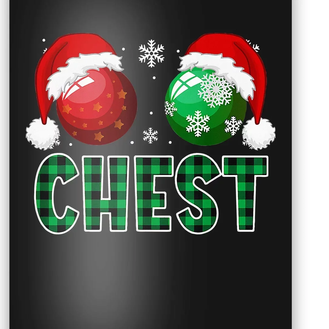 Chest Nuts Christmas Funny Matching Couple Chestnuts Poster