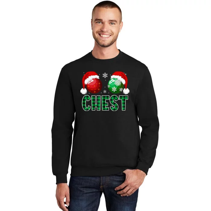 Chest Nuts Christmas Funny Matching Couple Chestnuts Tall Sweatshirt