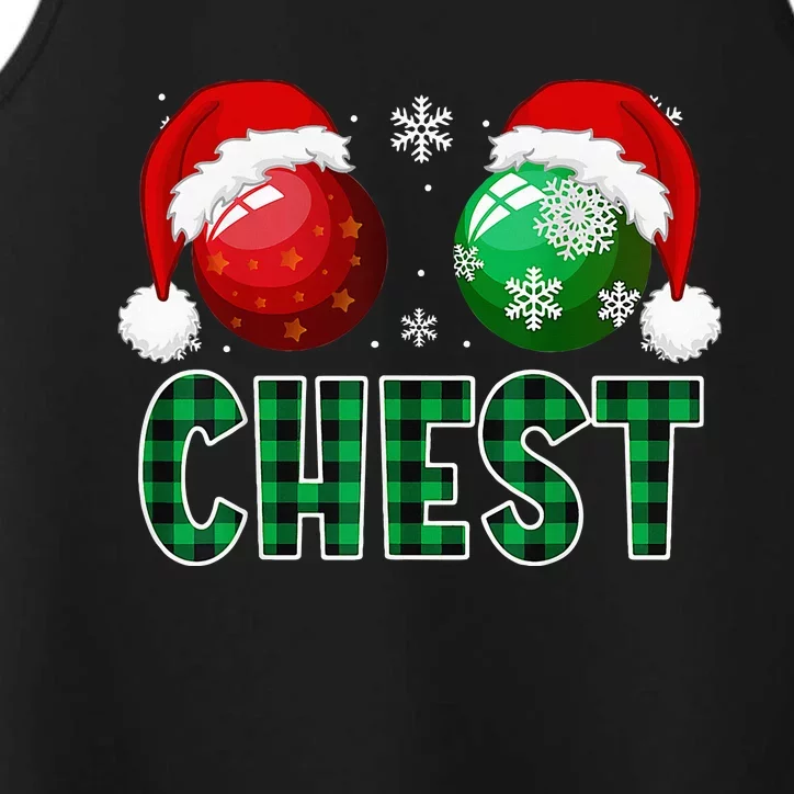 Chest Nuts Christmas Funny Matching Couple Chestnuts Performance Tank