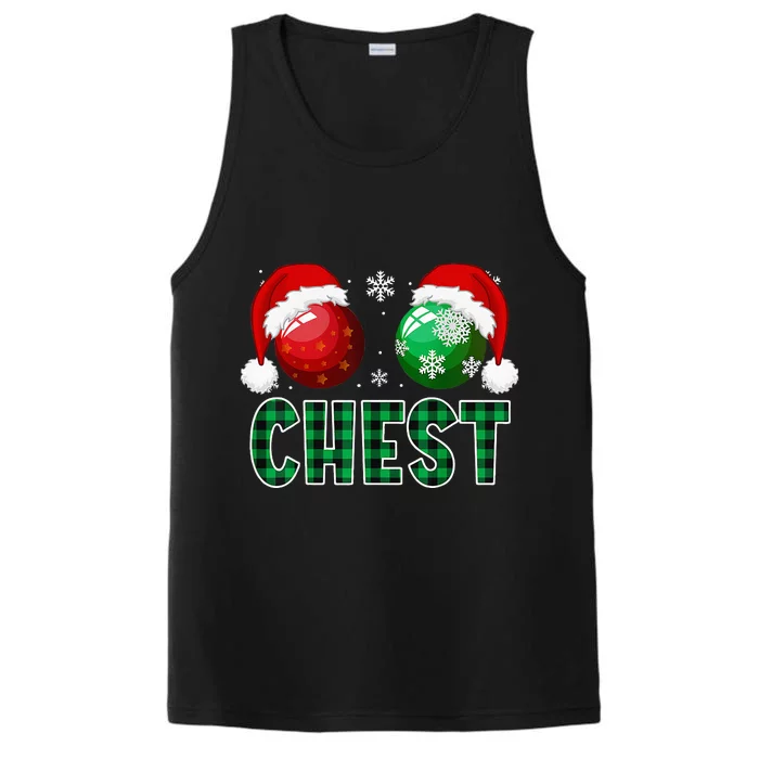 Chest Nuts Christmas Funny Matching Couple Chestnuts Performance Tank