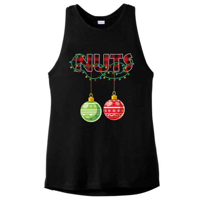 Chest Nuts Christmas Matching Couple Chestnuts Ladies Tri-Blend Wicking Tank