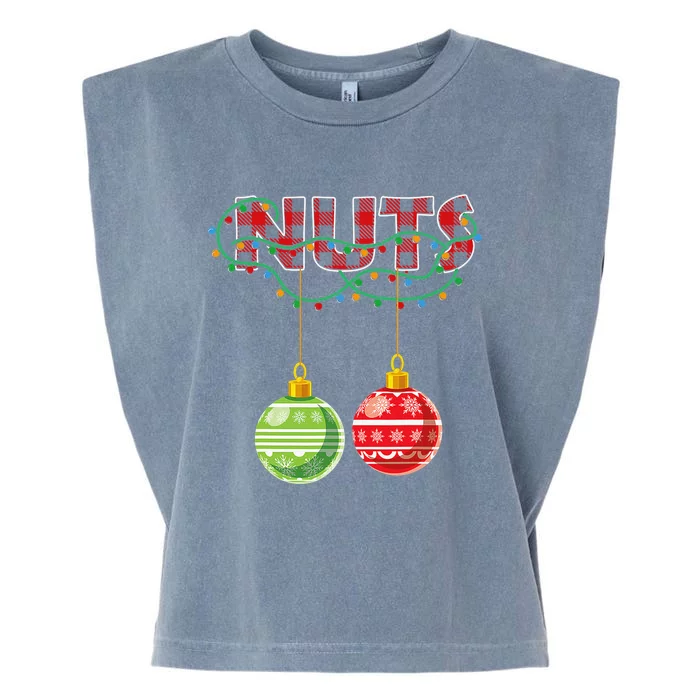 Chest Nuts Christmas Matching Couple Chestnuts Garment-Dyed Women's Muscle Tee