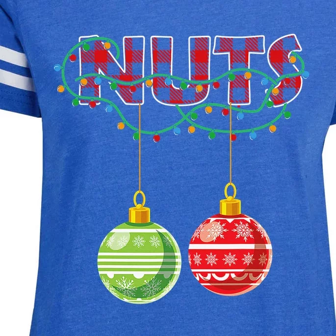 Chest Nuts Christmas Matching Couple Chestnuts Enza Ladies Jersey Football T-Shirt