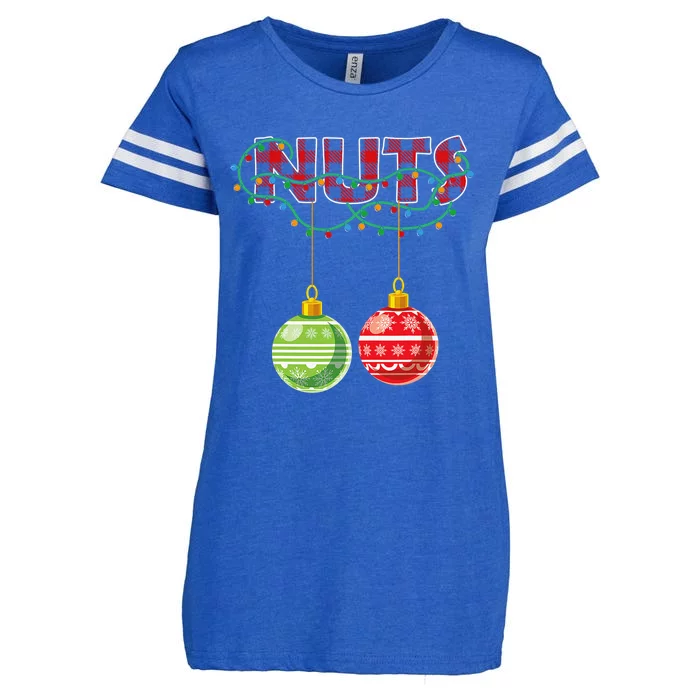 Chest Nuts Christmas Matching Couple Chestnuts Enza Ladies Jersey Football T-Shirt