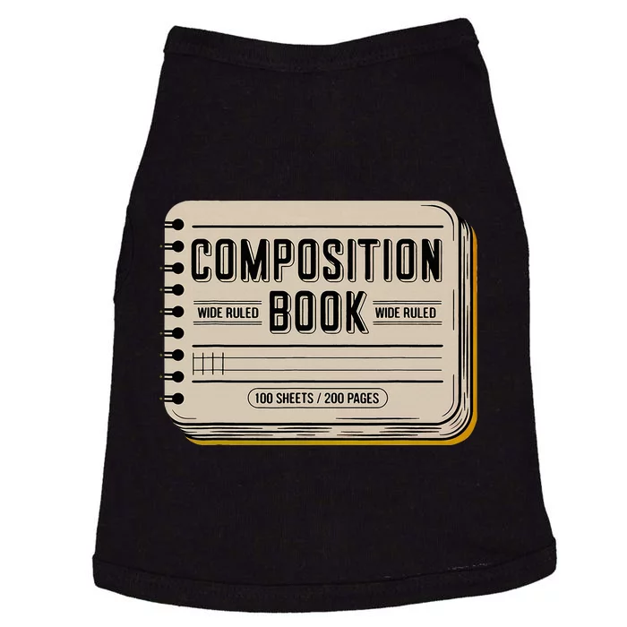 Composition Notebook Costume Teacher Group Matching Doggie Tank