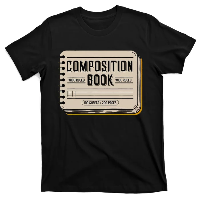 Composition Notebook Costume Teacher Group Matching T-Shirt