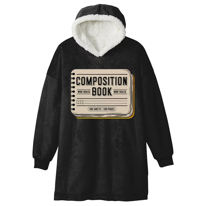 Composition Notebook Costume Teacher Group Matching Hooded Wearable Blanket