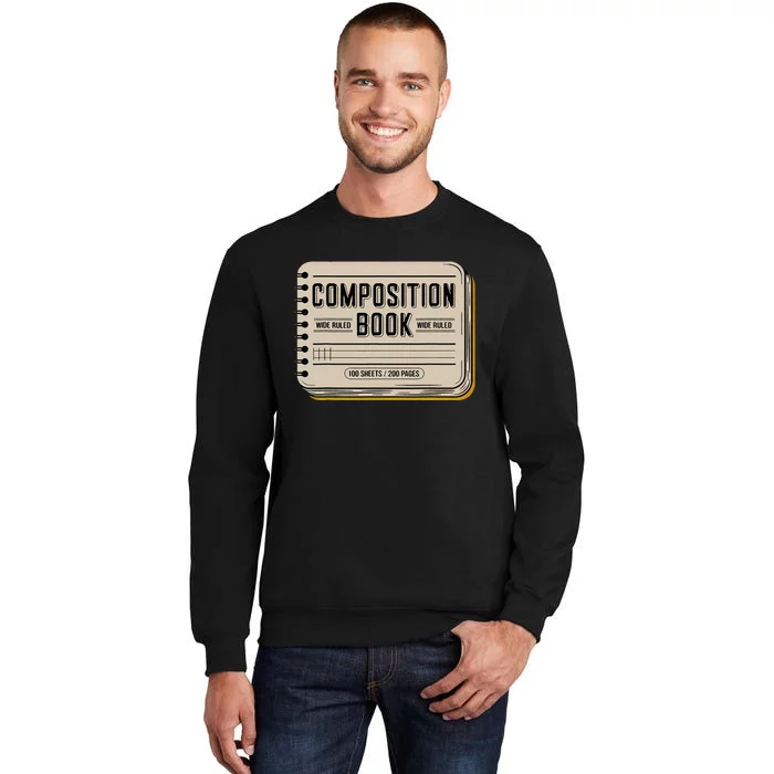 Composition Notebook Costume Teacher Group Matching Tall Sweatshirt