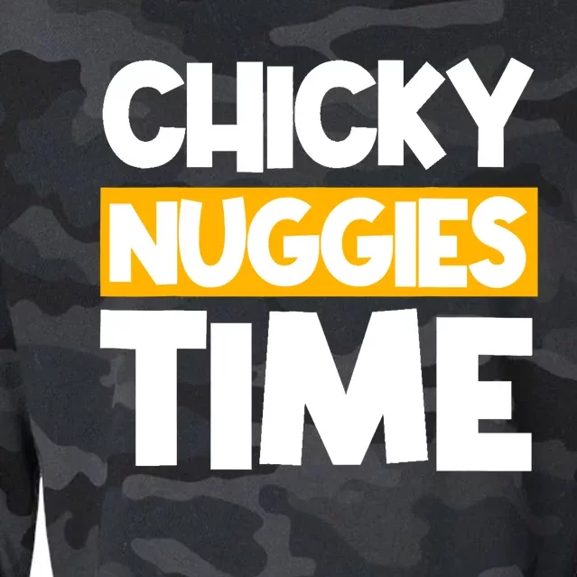 Chicky Nuggies Chicken Nuggets Lover Baked Fried Breaded Cropped Pullover Crew