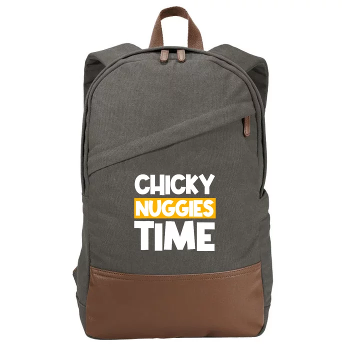 Chicky Nuggies Chicken Nuggets Lover Baked Fried Breaded Cotton Canvas Backpack