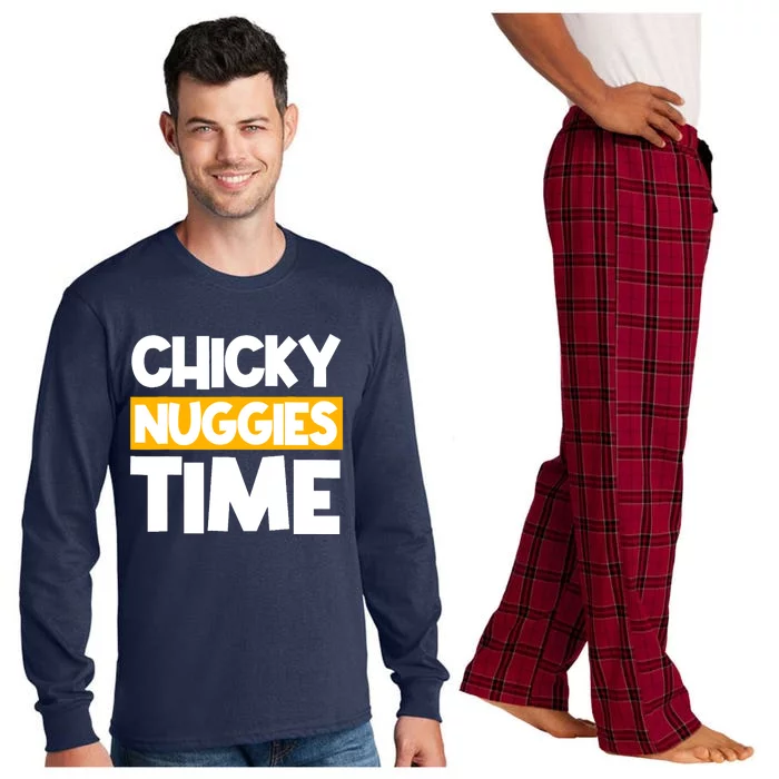 Chicky Nuggies Chicken Nuggets Lover Baked Fried Breaded Long Sleeve Pajama Set