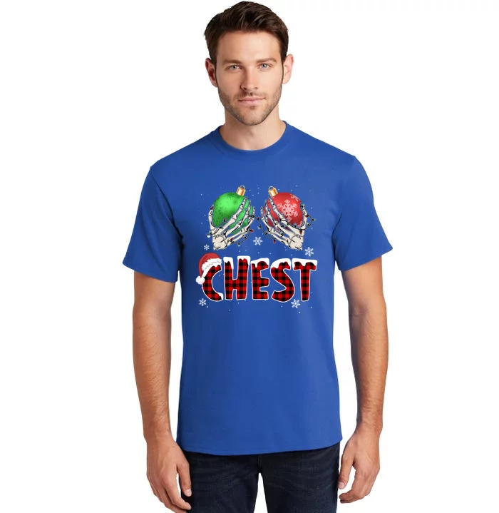 Chest Nuts Christmas Chestnuts Xmas Couple Matching Costume Gift Tall T-Shirt