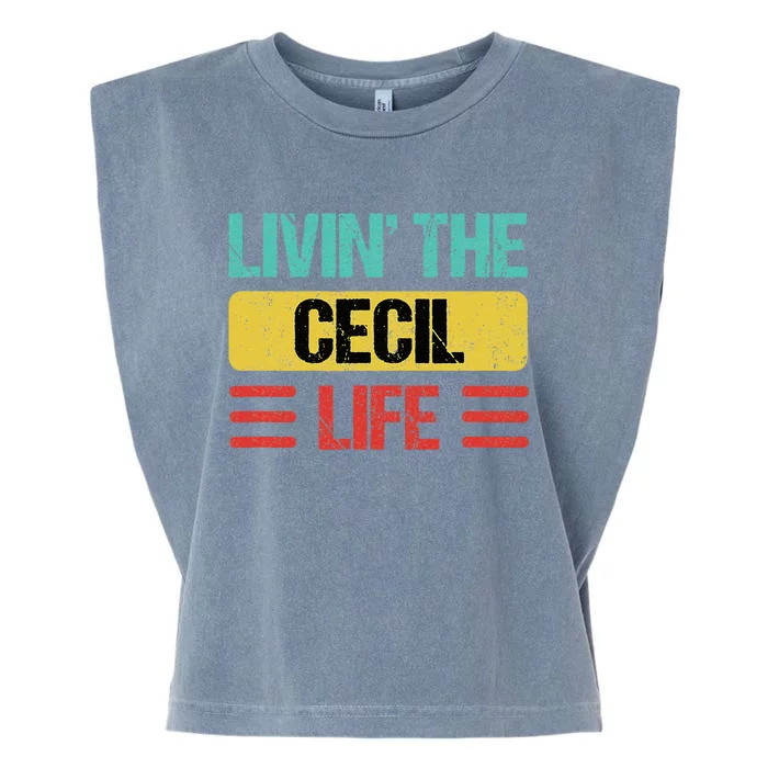 Cecil Name Garment-Dyed Women's Muscle Tee