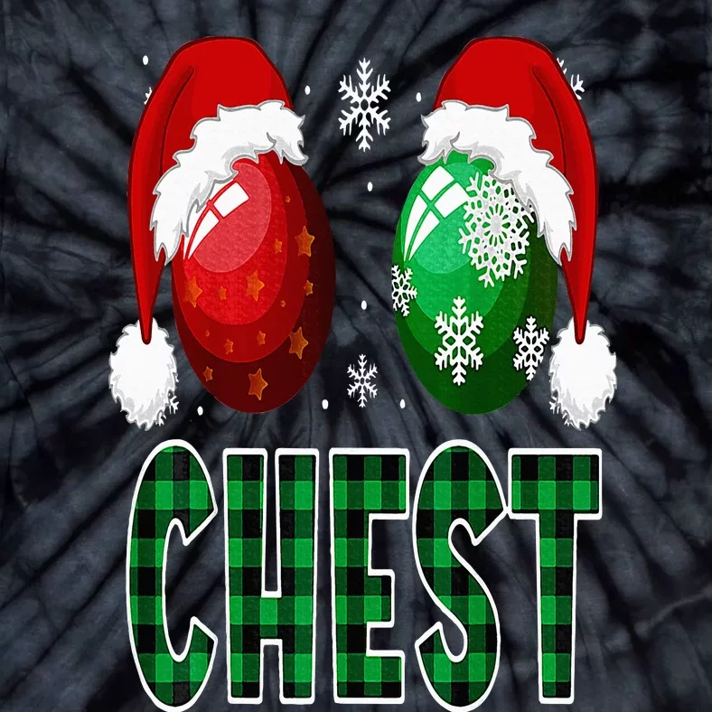 Chest Nuts Christmas Funny Matching Couple Chestnuts Tie-Dye T-Shirt