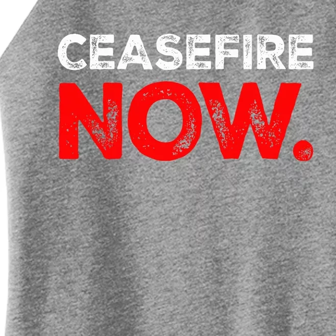 Ceasefire NOW Women’s Perfect Tri Rocker Tank