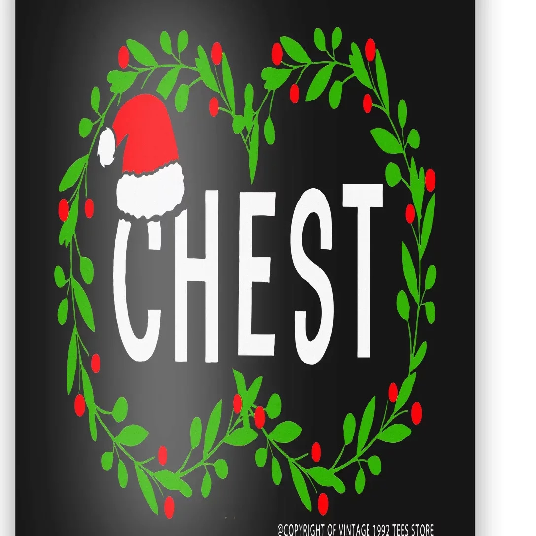 Chest Nuts Christmas Funny Matching Couple Chestnuts Poster