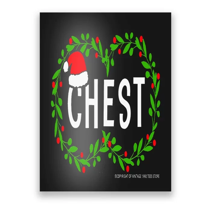 Chest Nuts Christmas Funny Matching Couple Chestnuts Poster