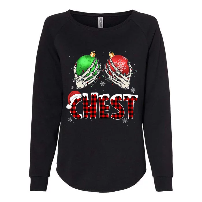 Chest Nuts Christmas Chestnuts Xmas Couple Matching Costume Womens California Wash Sweatshirt