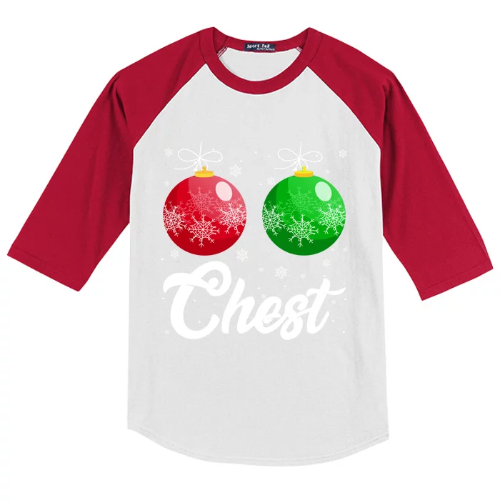 Chest Nuts Christmas Matching Couple Chestnuts Xmas Pajamas Meaningful Gift Kids Colorblock Raglan Jersey